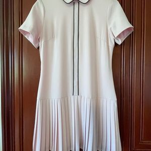Baby pink pleated dress